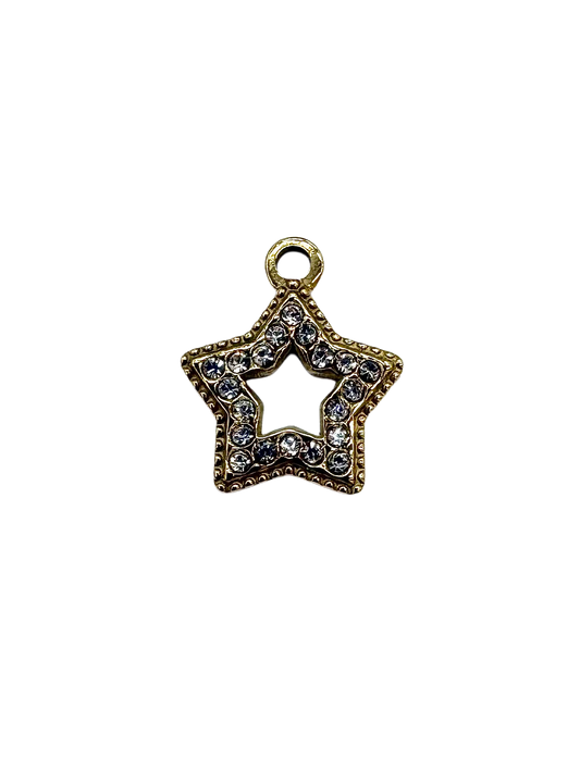 Rhinestone Star Cutout Charm