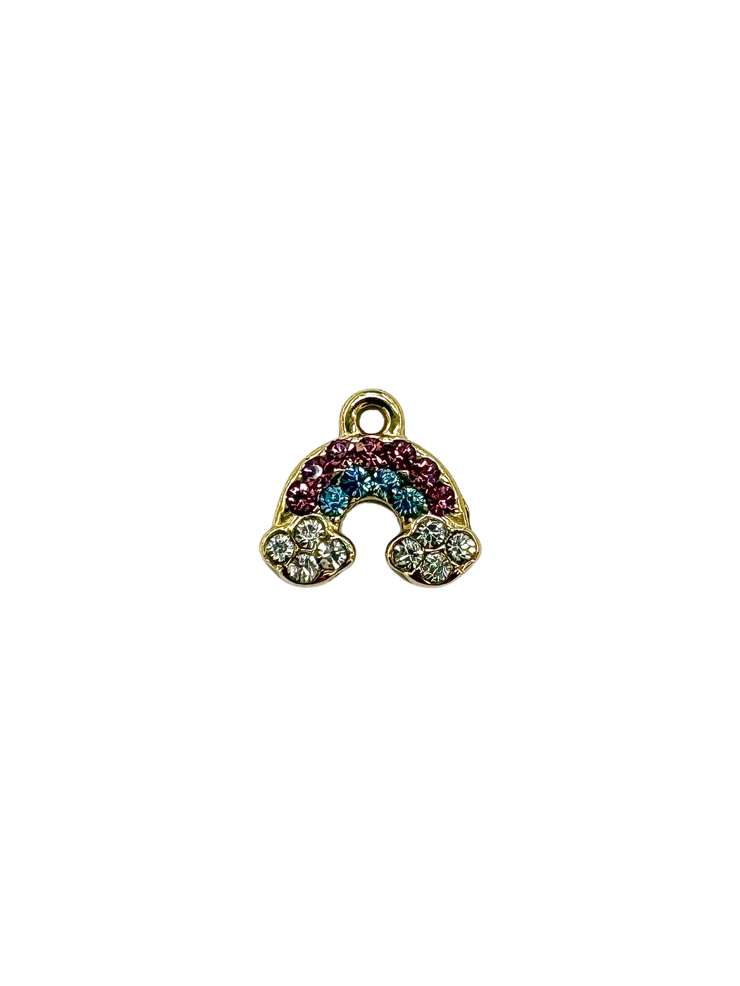 Small Rhinestone Rainbow Charm