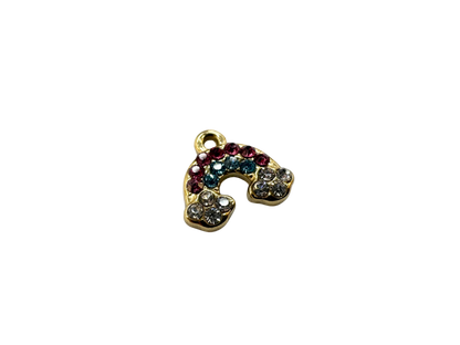 Small Rhinestone Rainbow Charm