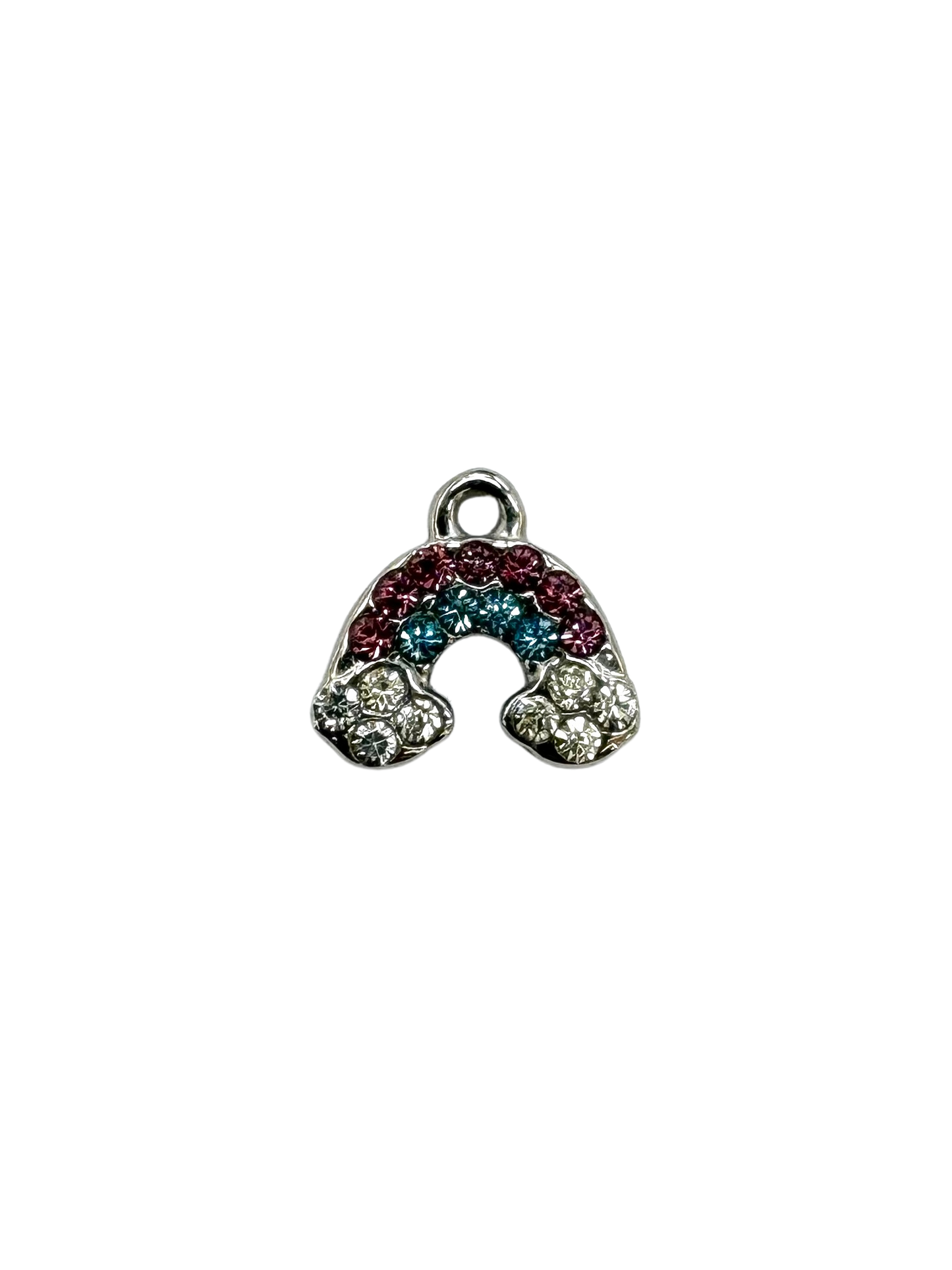 Small Rhinestone Rainbow Charm
