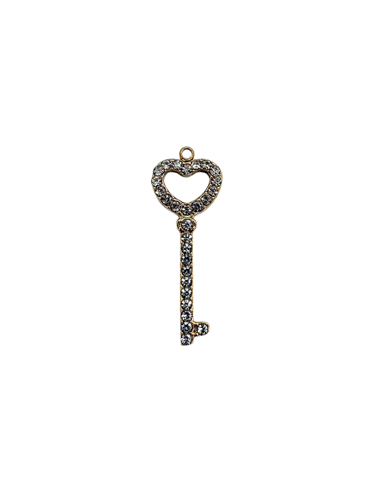 Rhinestone Key Charm