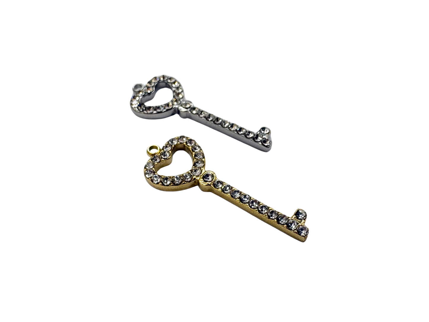 Rhinestone Key Charm