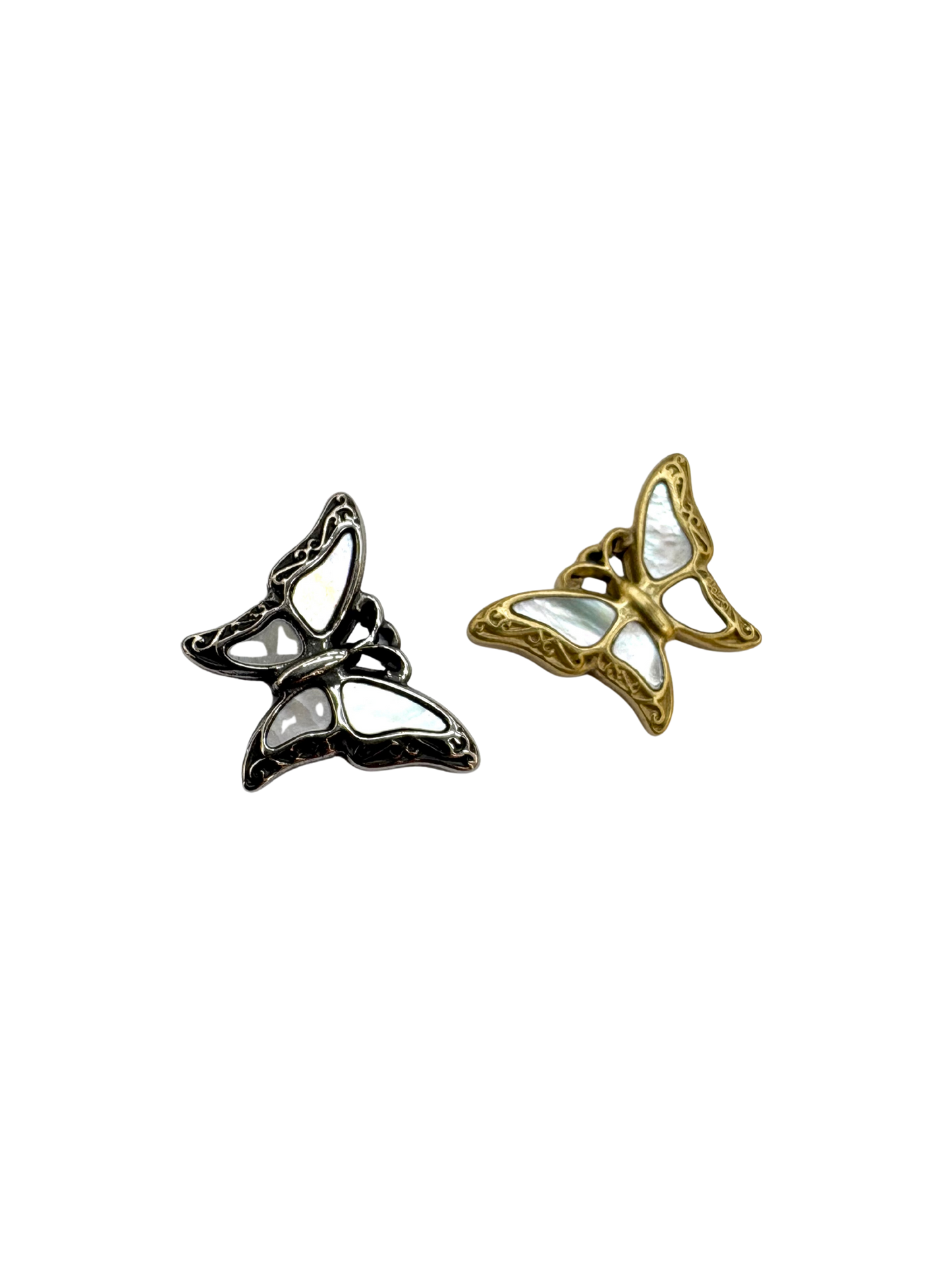 Mother of Pearl Ornate Butterfly Charm
