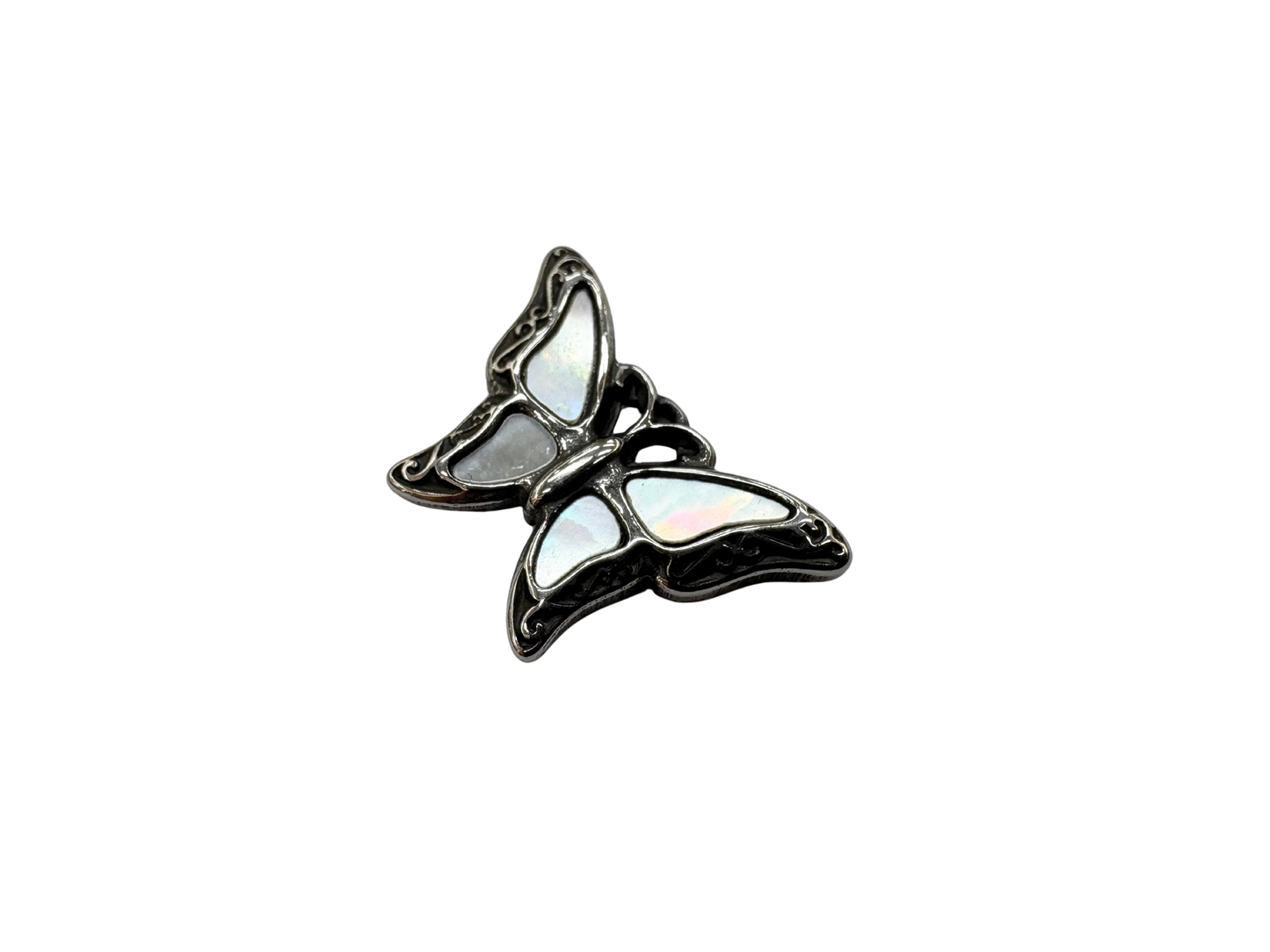 Mother of Pearl Ornate Butterfly Charm