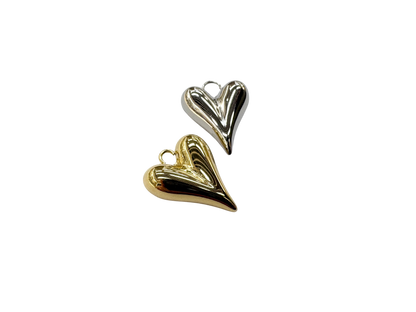 Elongated Heart Charm