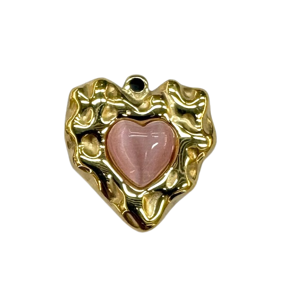 Hammered Heart Charm