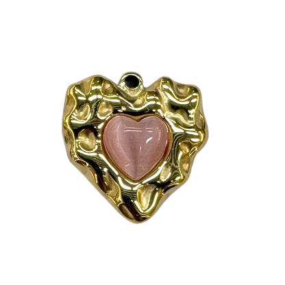 Hammered Heart Charm