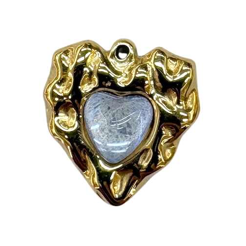 Hammered Heart Charm