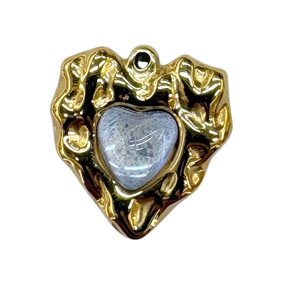 Hammered Heart Charm