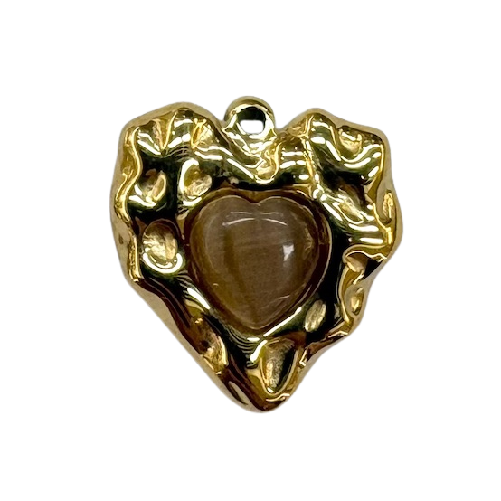 Hammered Heart Charm