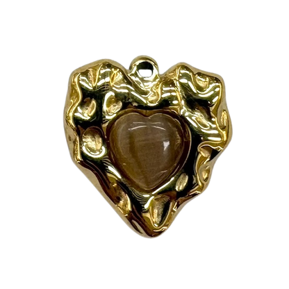 Hammered Heart Charm