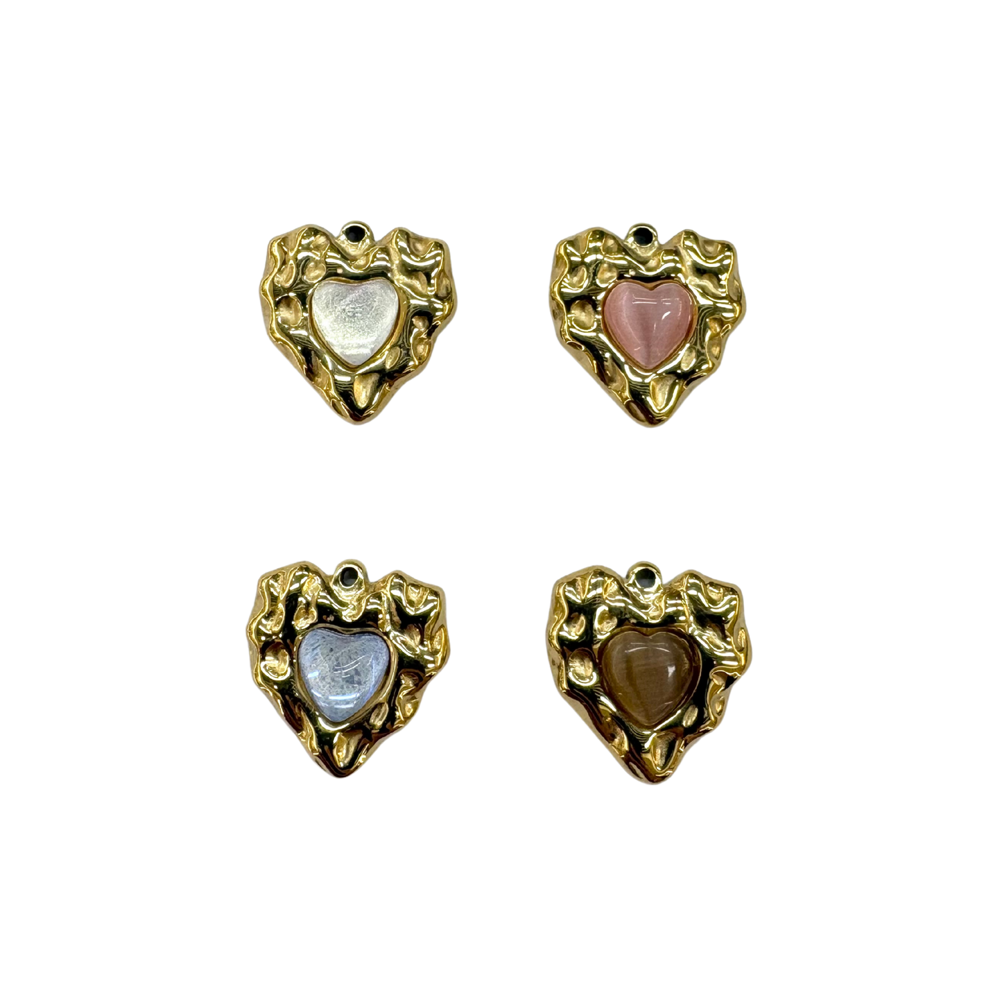Hammered Heart Charm