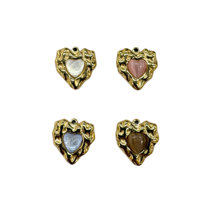 Hammered Heart Charm