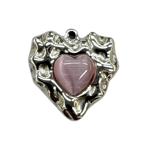 Hammered Heart Charm