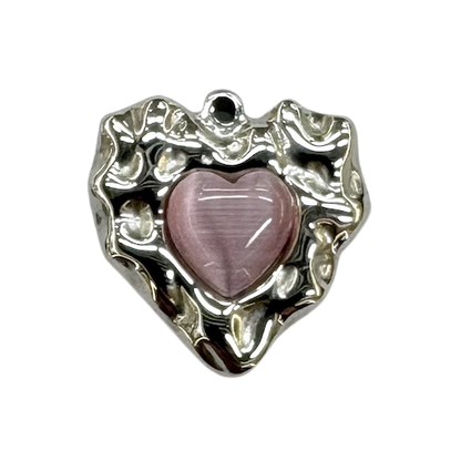 Hammered Heart Charm
