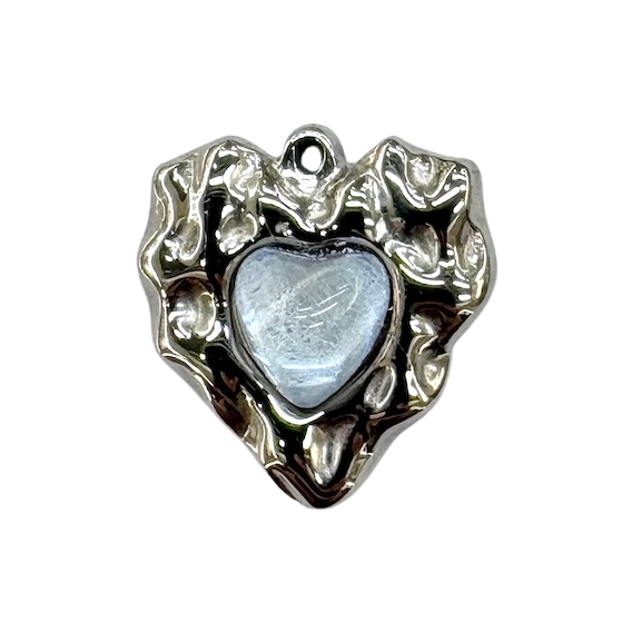 Hammered Heart Charm