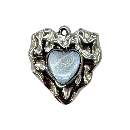 Hammered Heart Charm
