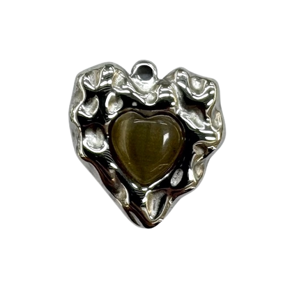 Hammered Heart Charm