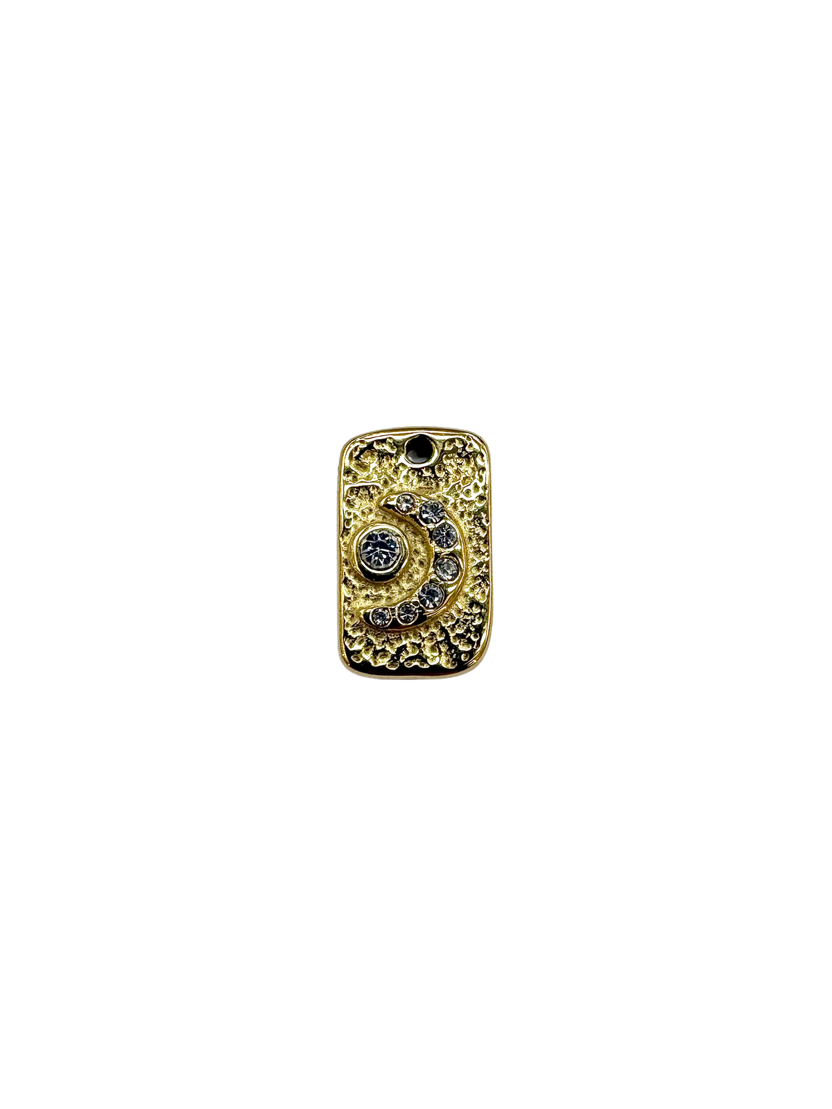 Vintage Hammered Moon Charm