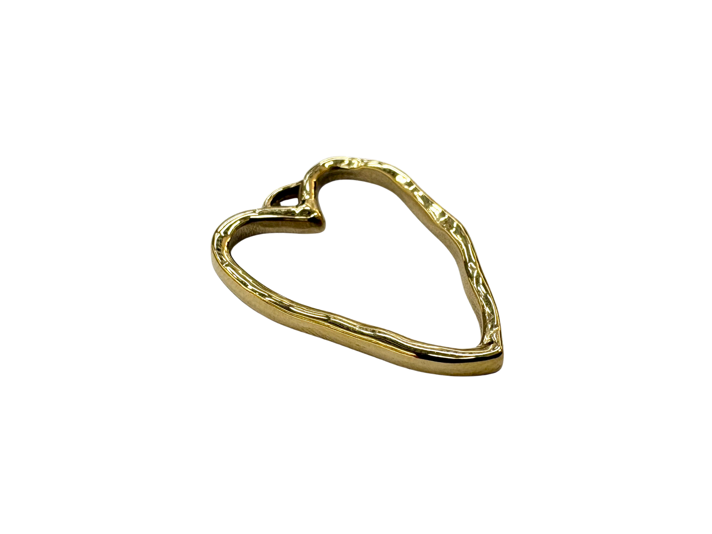 Hammered Heart Outline Pendant