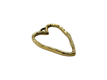 Hammered Heart Outline Pendant