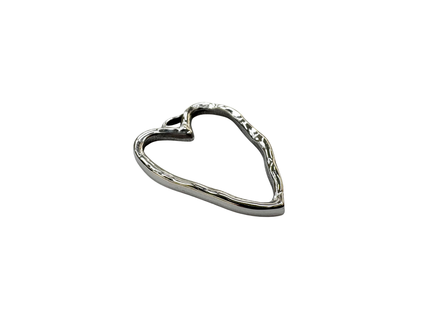 Hammered Heart Outline Pendant