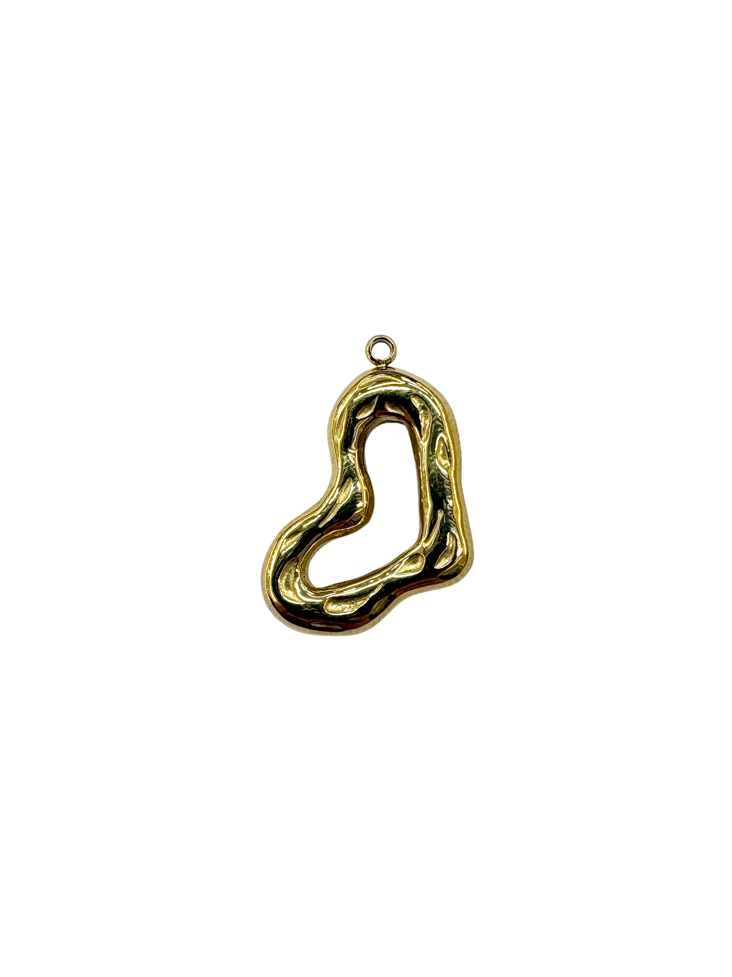 Hammered Bold Heart Charm