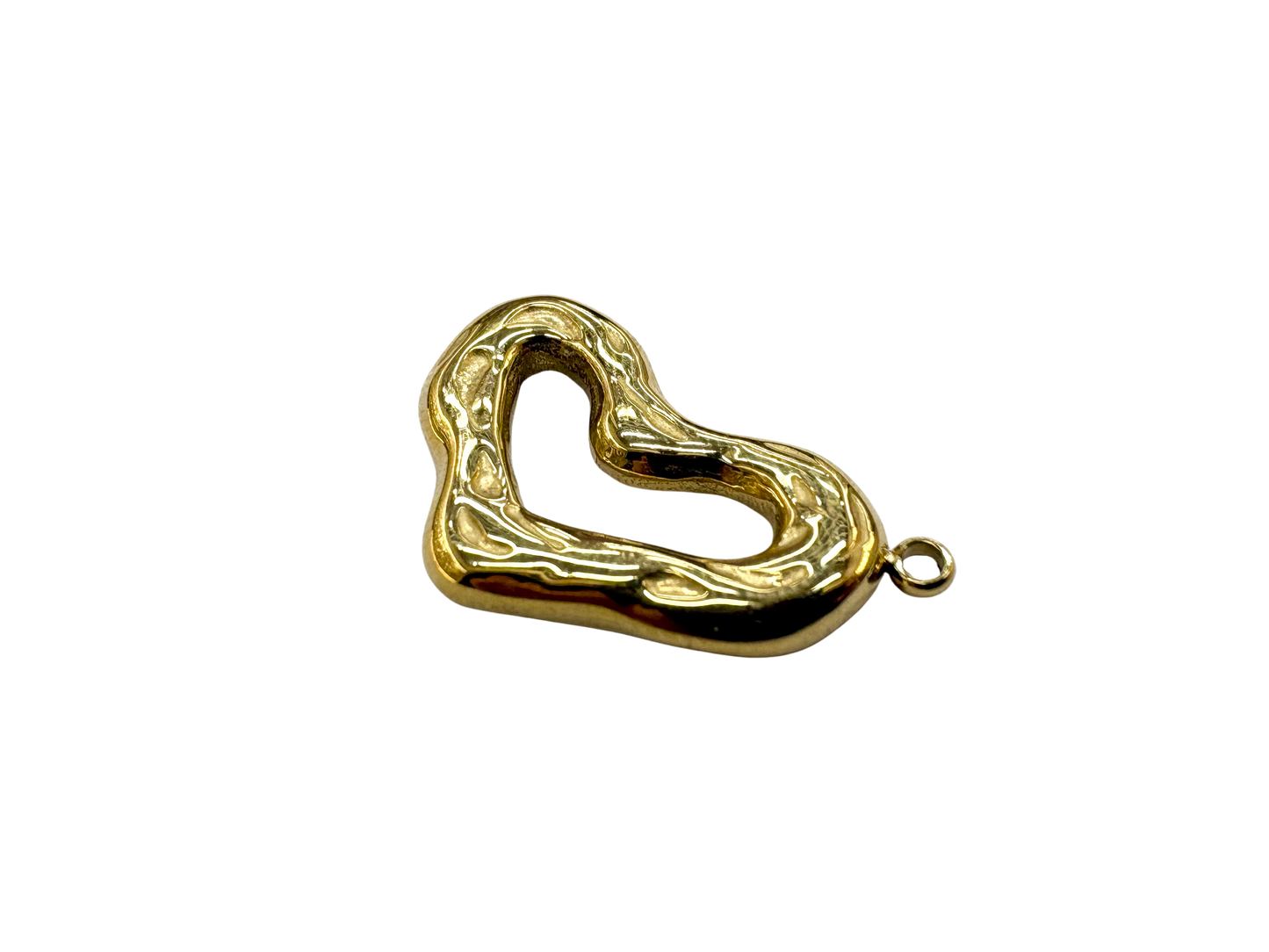 Hammered Bold Heart Charm