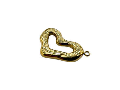 Hammered Bold Heart Charm