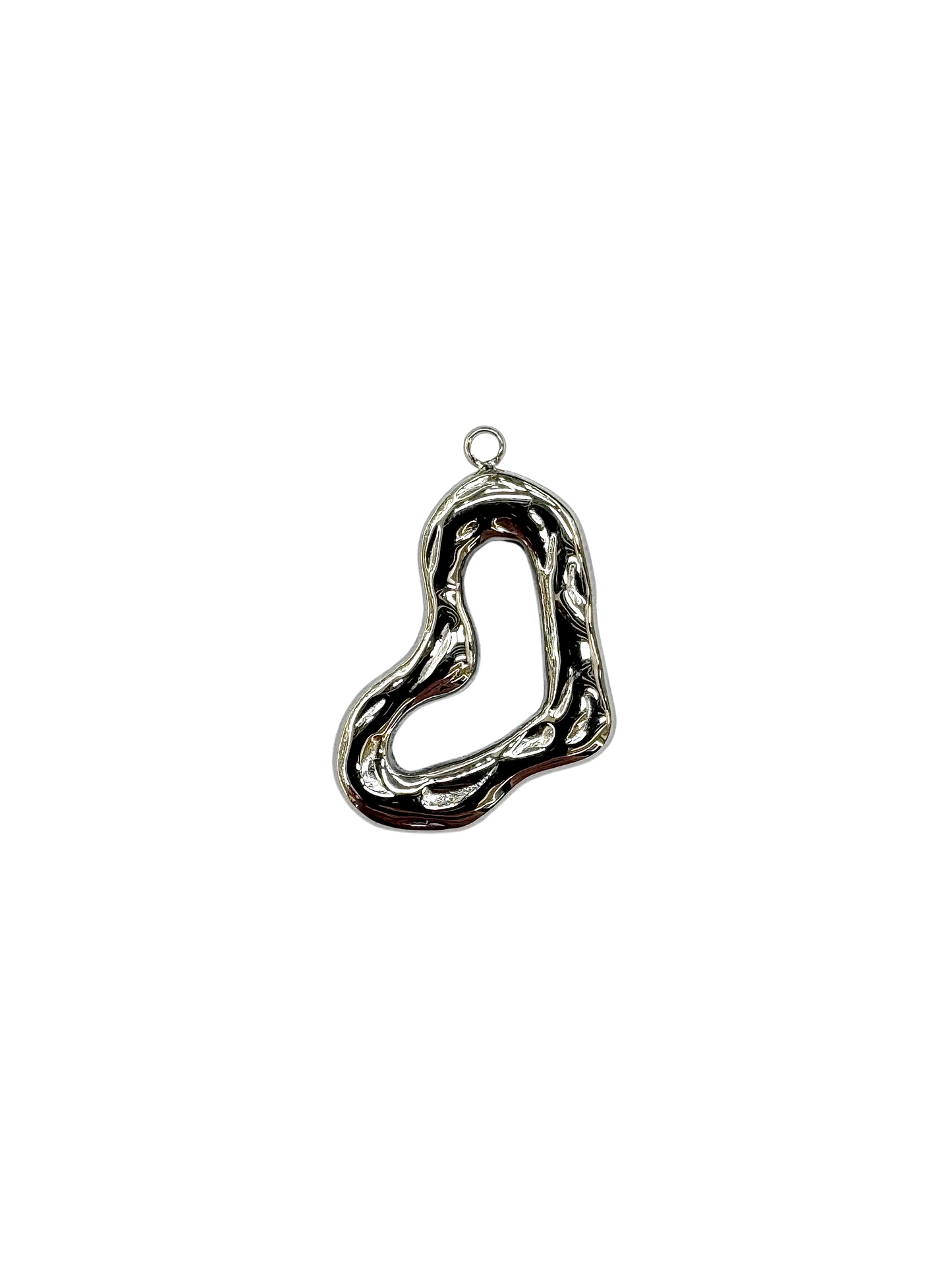 Hammered Bold Heart Charm