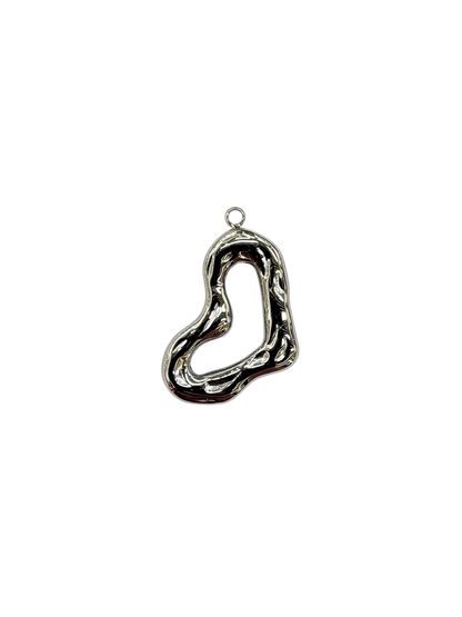 Hammered Bold Heart Charm