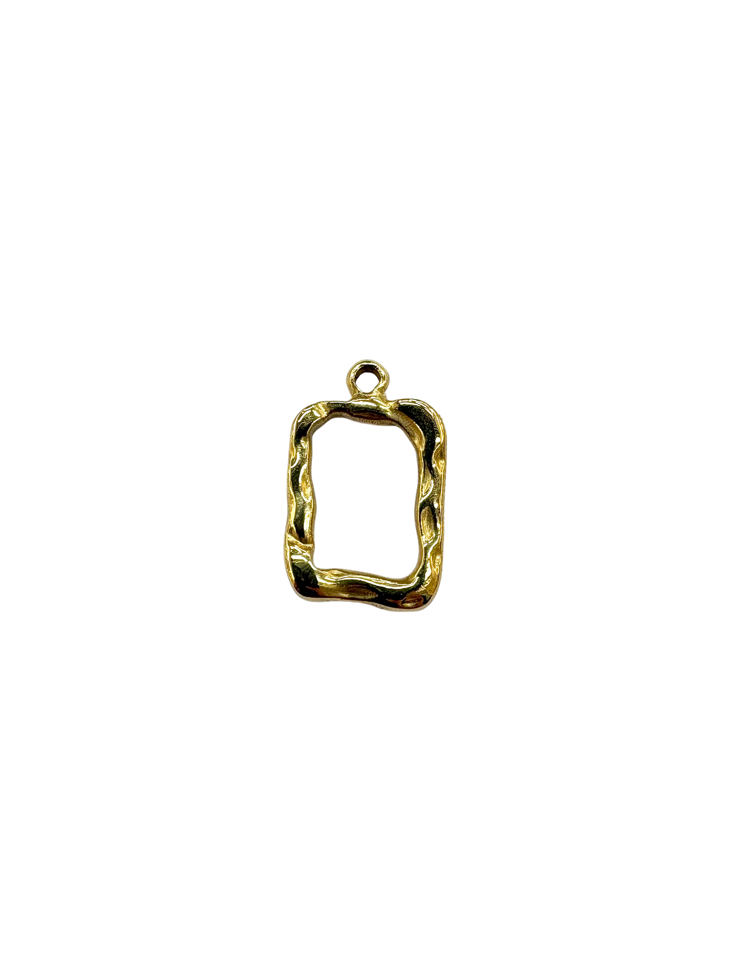Hammered Abstract Rectangle Charm