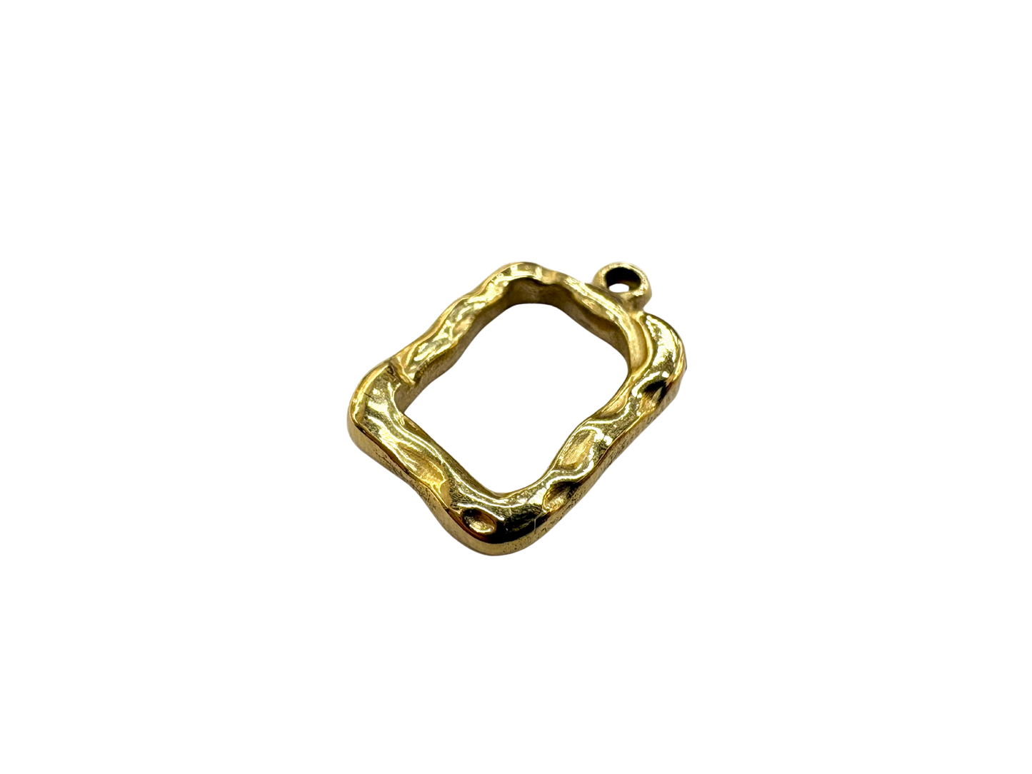 Hammered Abstract Rectangle Charm