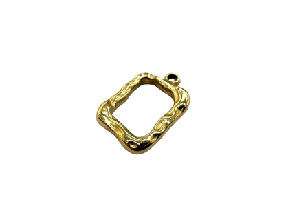 Hammered Abstract Rectangle Charm