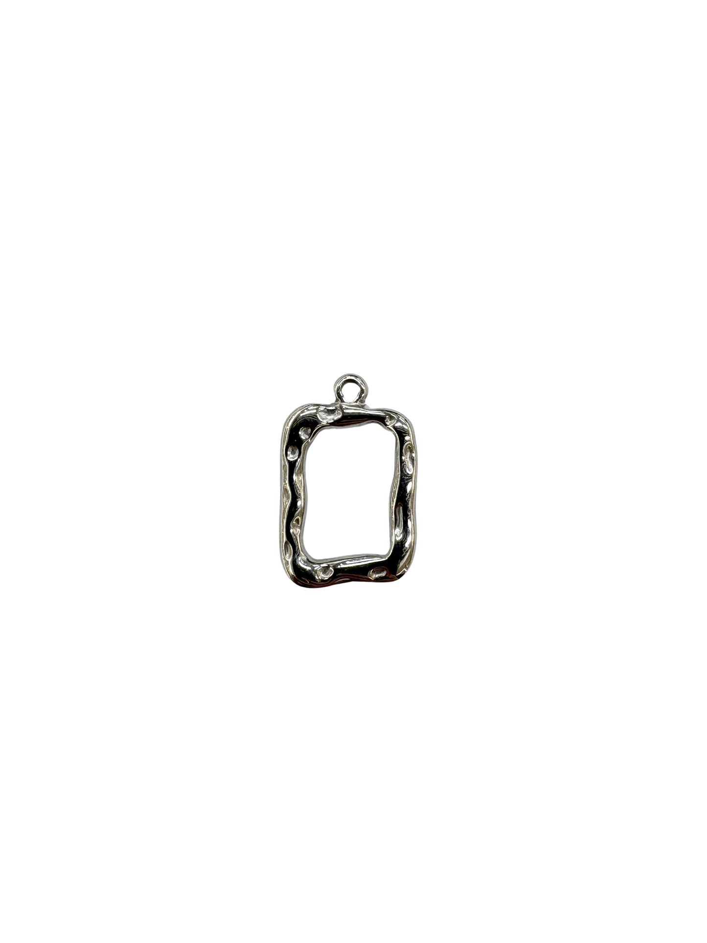 Hammered Abstract Rectangle Charm