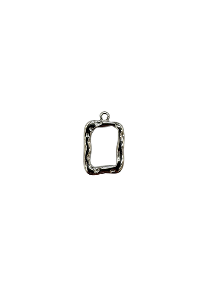 Hammered Abstract Rectangle Charm