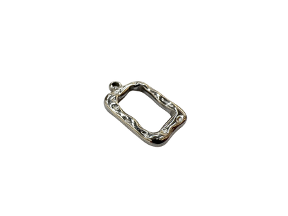 Hammered Abstract Rectangle Charm