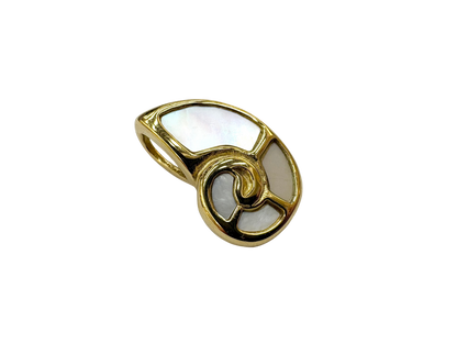 Pearl Nautilus Shell Charm