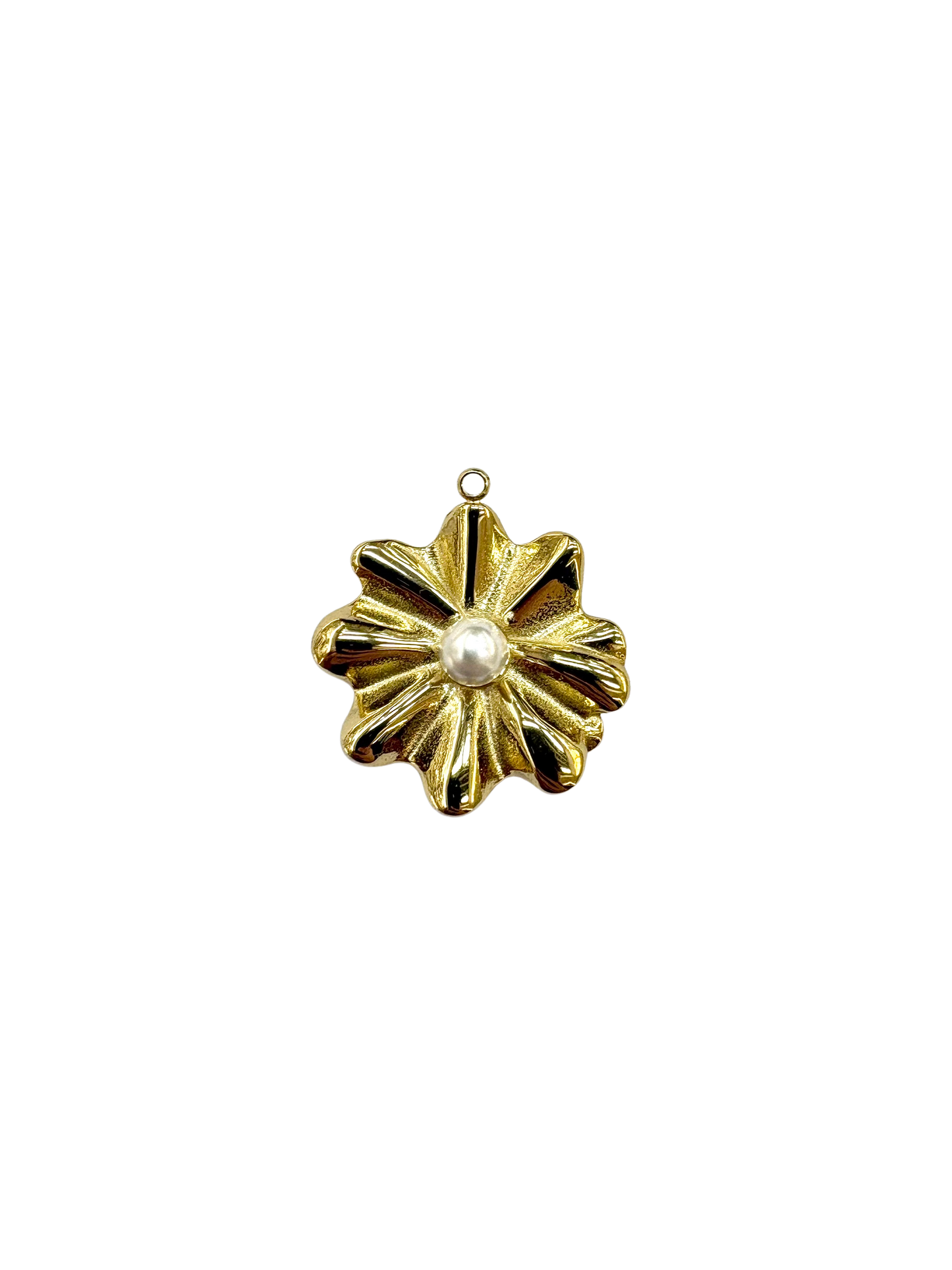 Pearl Flower Large Charm