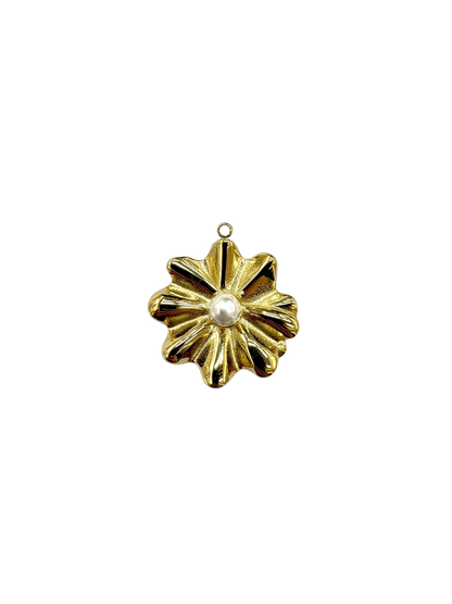 Pearl Flower Large Charm