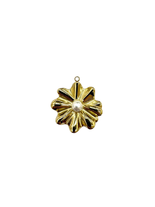 Pearl Flower Large Charm