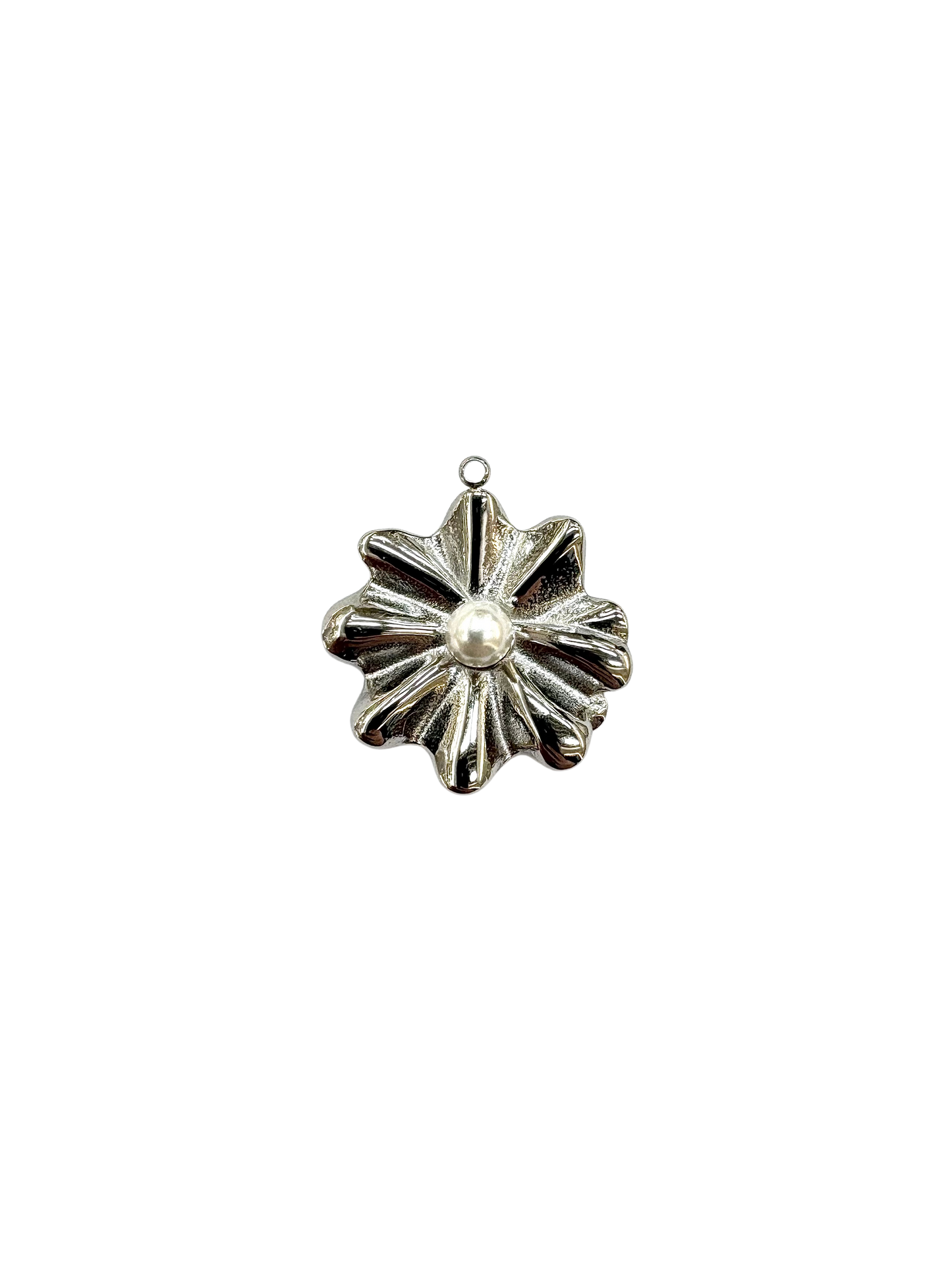 Pearl Flower Large Charm