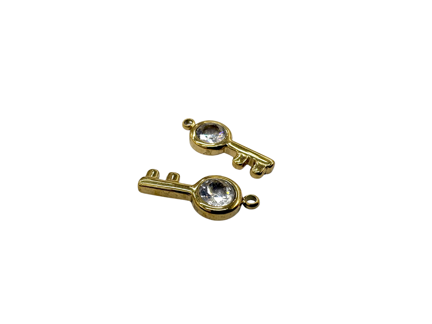 Rhinestone Key Trendy Charm