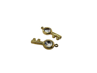 Rhinestone Key Trendy Charm
