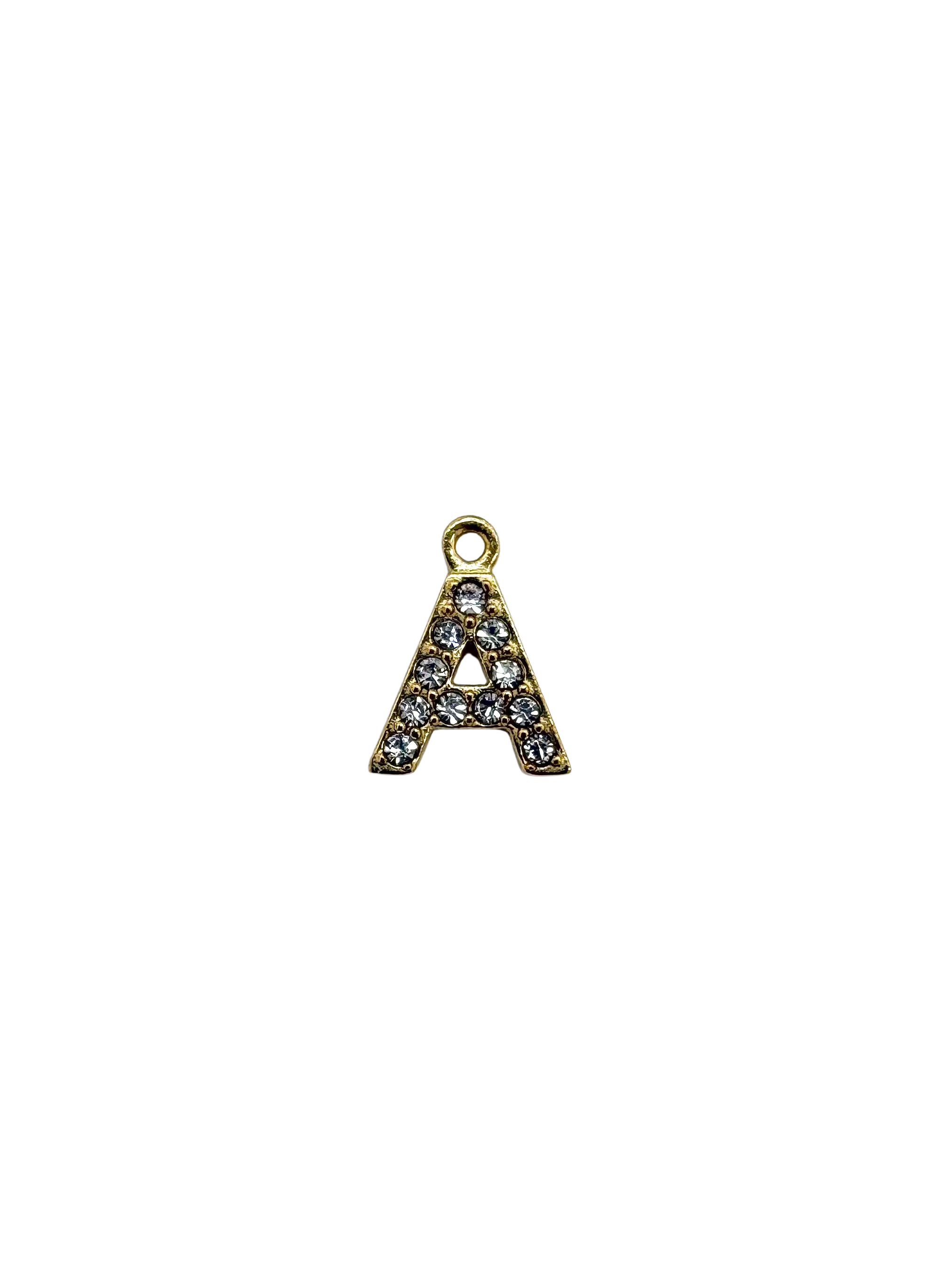 Dainty Rhinestone Alphabet Letter Charms