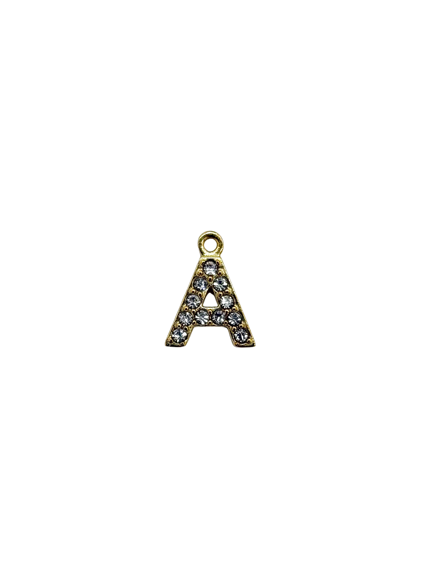 Dainty Rhinestone Alphabet Charm Set