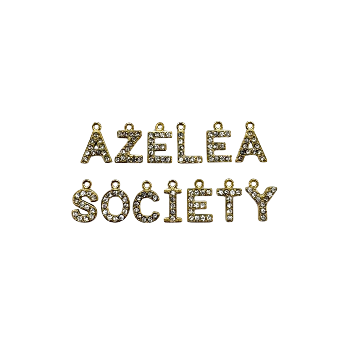 Dainty Rhinestone Alphabet Letter Charms