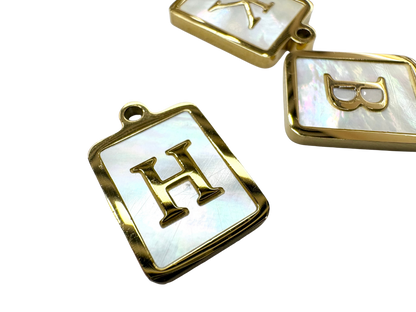 Mother of Pearl Alphabet Charms
