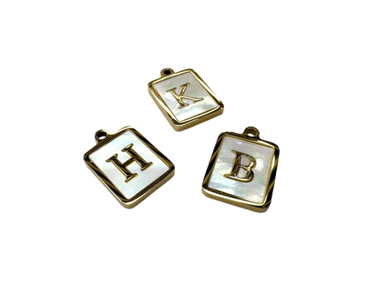 Mother of Pearl Alphabet Charms