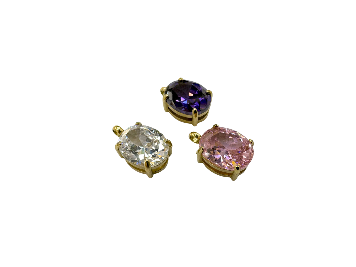Oval Rhinestone Charm